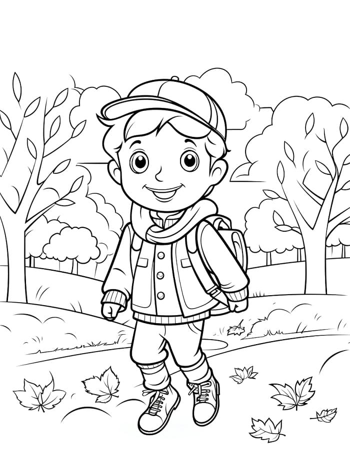 Podzim Tisknutelný Zdarma omalovánka