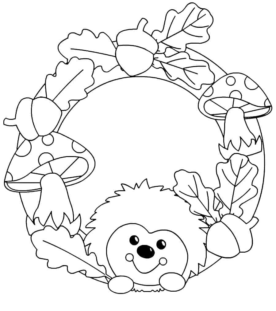 Podzim Tisknutelný omalovánka