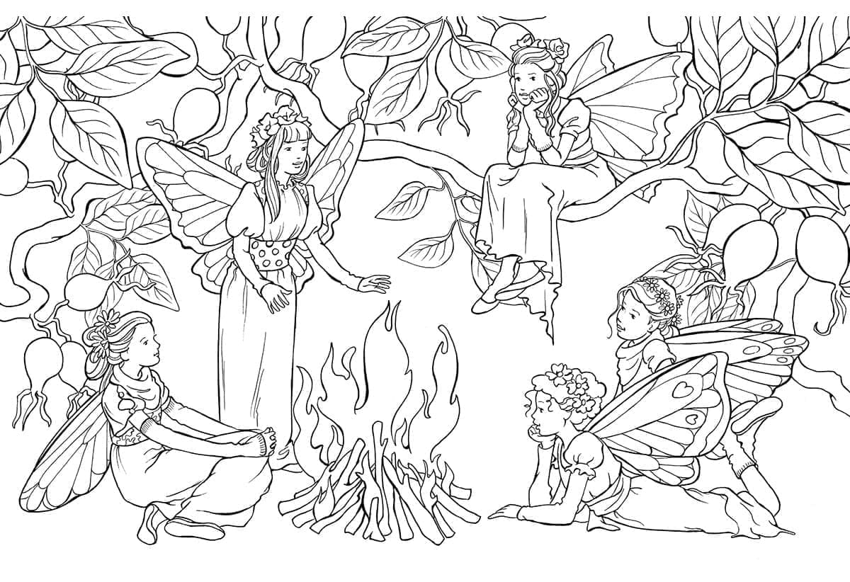 Podzim pro 5leté Děti omalovánka