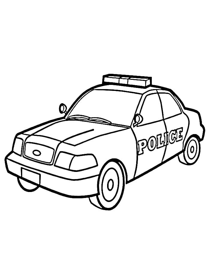 Policejní Auto Vozidlo omalovánka