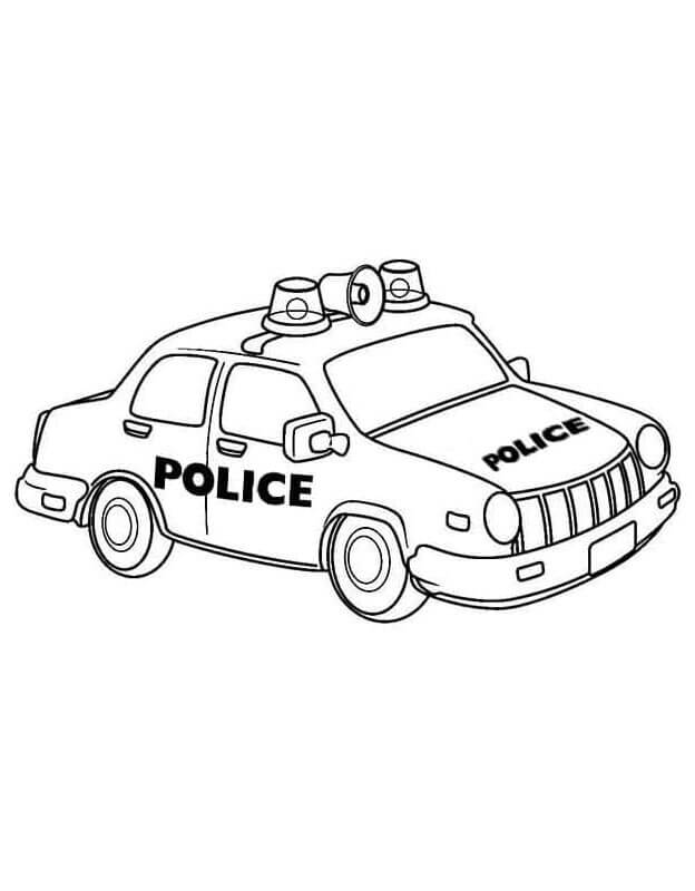 Policejní Auto Zdarama omalovánka