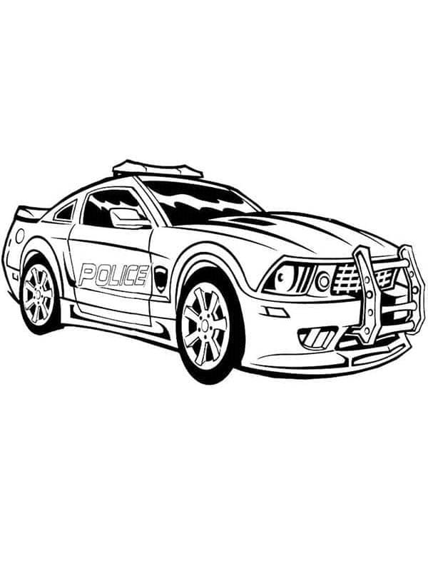 Policejní Auto pro 2leté Děti omalovánka