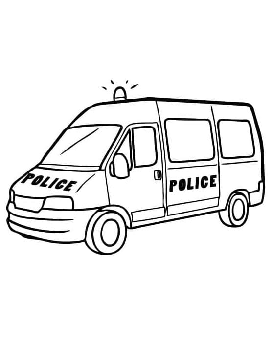 Policejní Auto pro 3leté Děti omalovánka