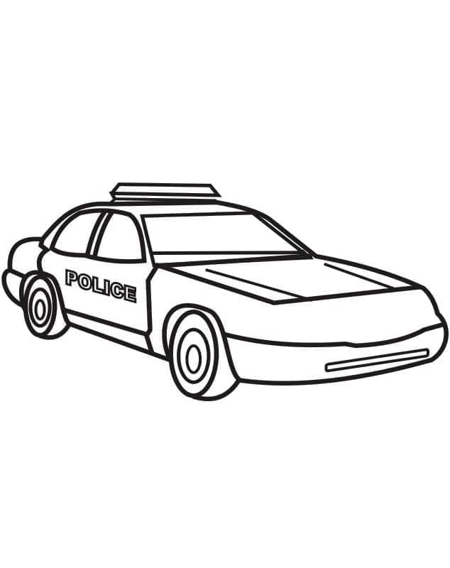 Policejní Auto pro 6leté Děti omalovánka