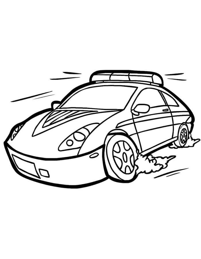 Policejní Auto pro Děti omalovánka