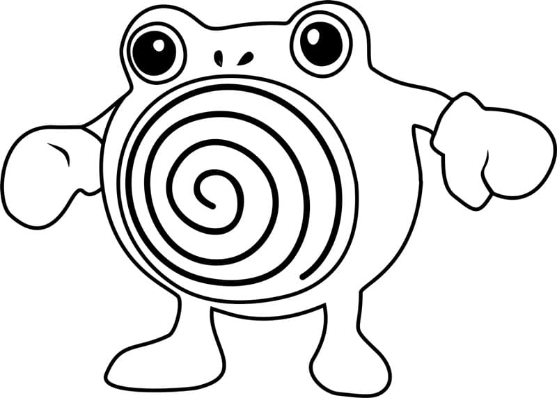 Poliwhirl Pokemon omalovánka
