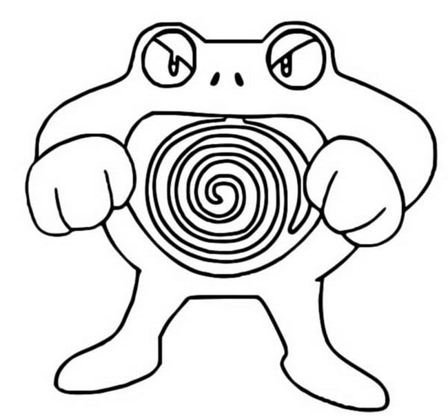 Poliwrath Pokemon omalovánka