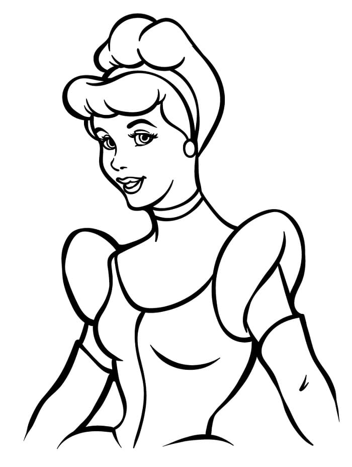 Popelka Vymalovatelné pro Děti omalovánka