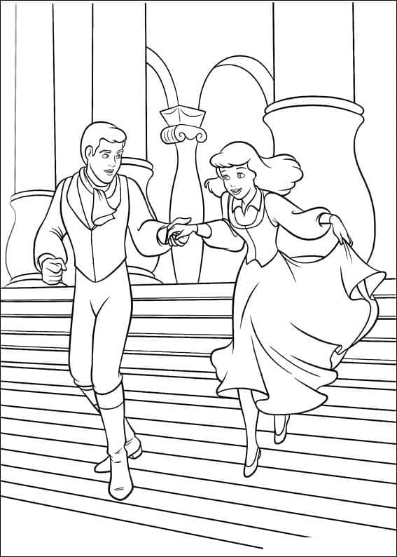 Popelka pro 6leté Děti omalovánka