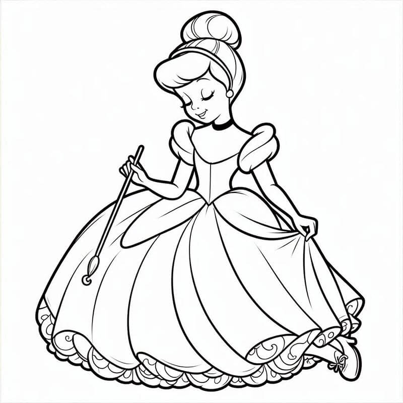 Popelka pro Děti omalovánka