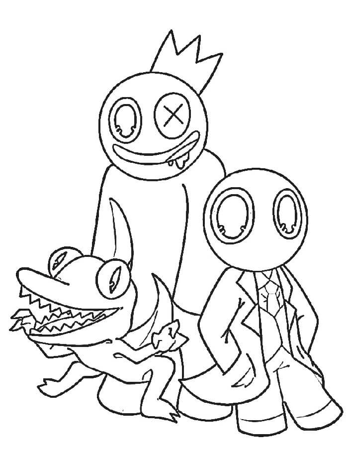 Postava v Rainbow Friends omalovánka