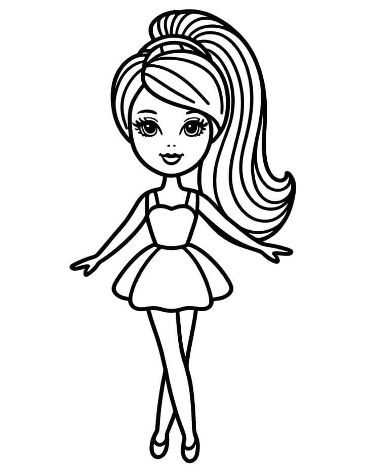 Přátelská Barbie omalovánka