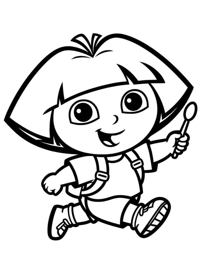 Přátelská Dora Průzkumnice omalovánka