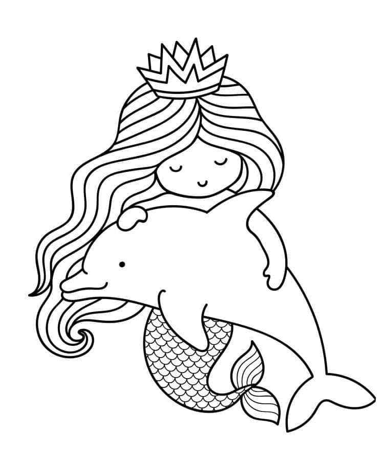 Přátelská Mořská panna omalovánka