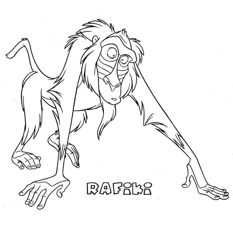 Přátelský Lví Král omalovánka