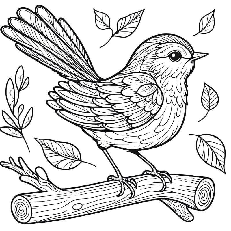 Pták Zdarma pro Děti omalovánka