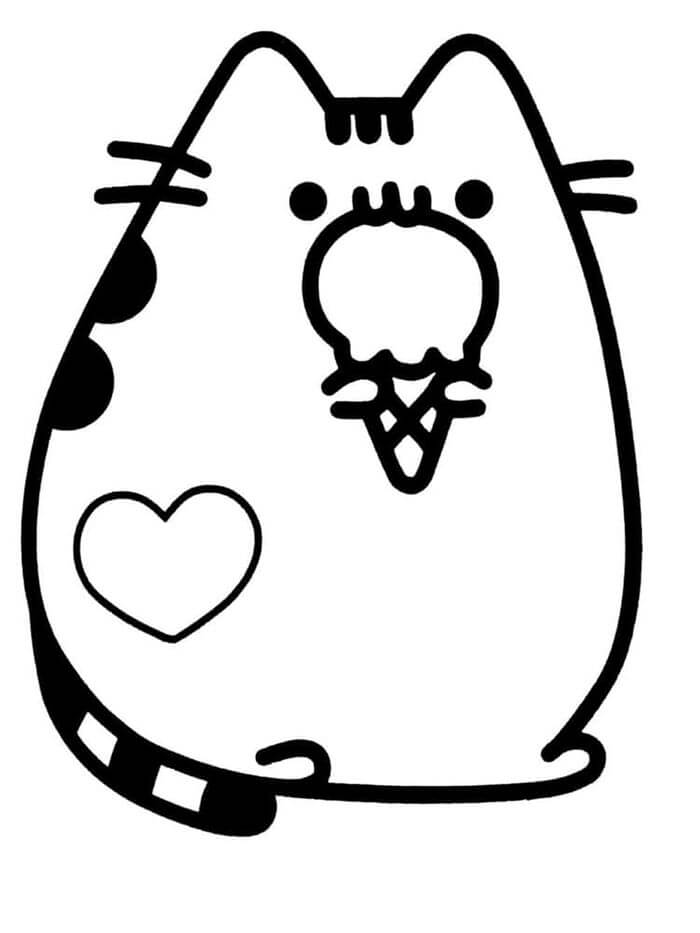 Pusheen Zdarma Tisknutelný omalovánka