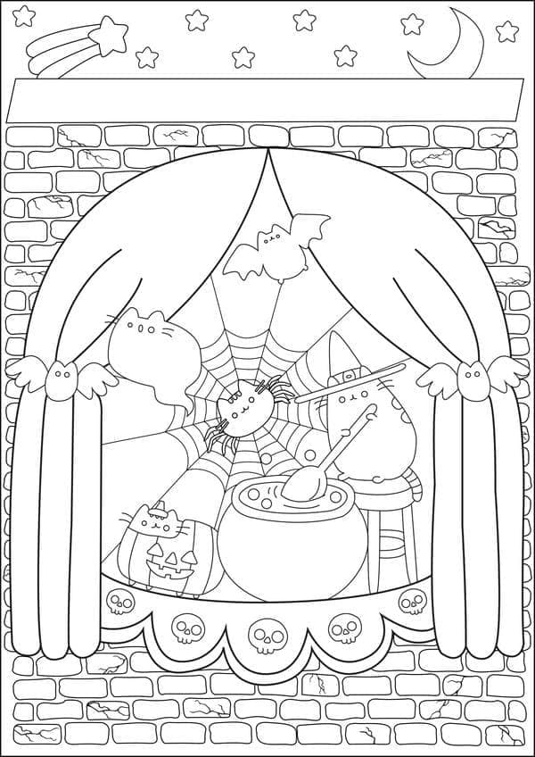 Pusheen pro 2leté Děti omalovánka