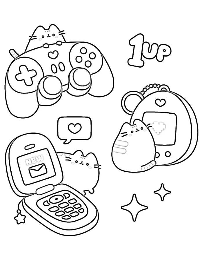 Pusheen pro 3leté Děti omalovánka