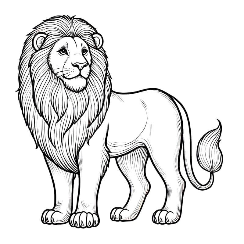 Půvabná Lev omalovánka
