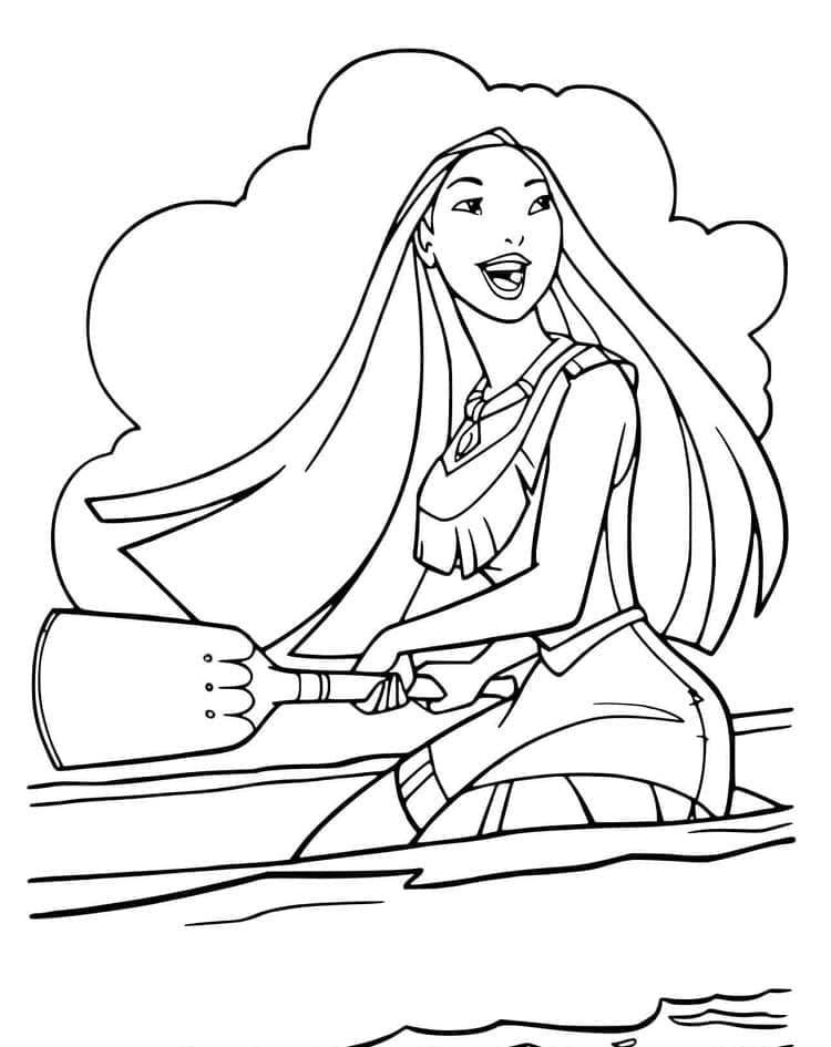 Půvabná Pocahontas omalovánka