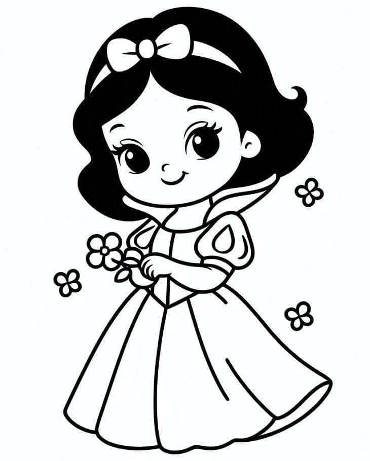 Půvabná Sněhurka omalovánka