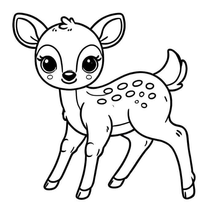 Půvabný Bambi omalovánka