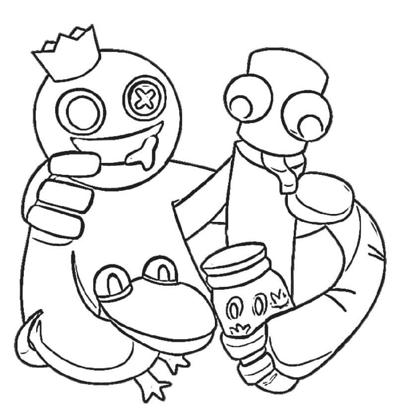 Rainbow Friends Zdarma omalovánka