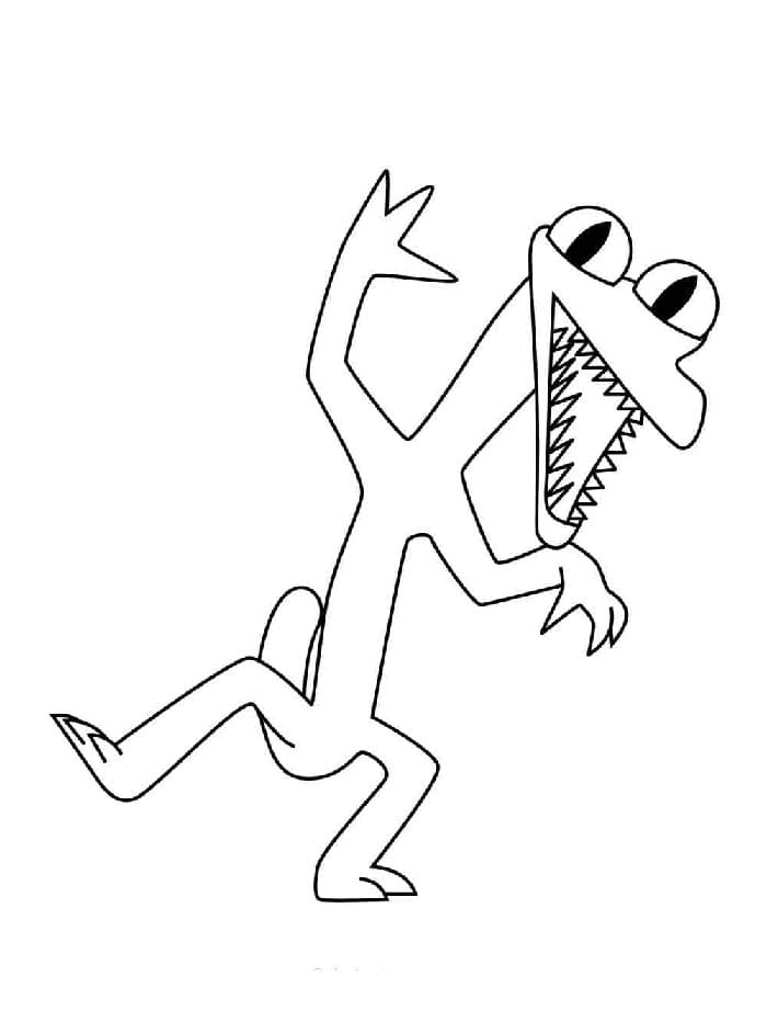 Rainbow Friends pro 4leté Děti omalovánka