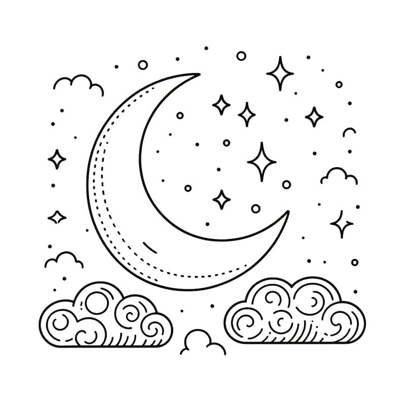 Ramadán Tisknutelný pro Děti omalovánka