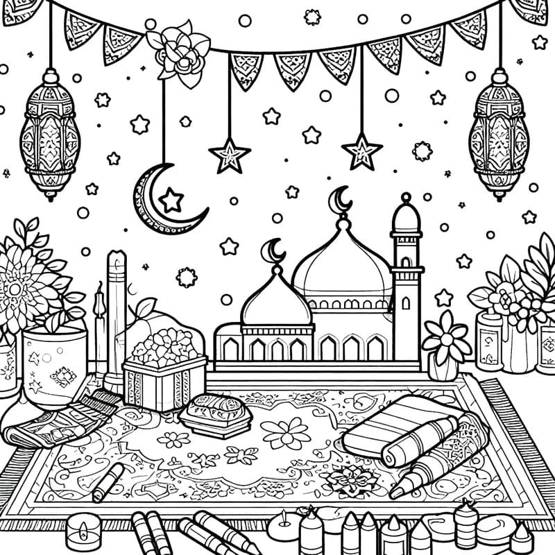 Ramadán k Tisku omalovánka