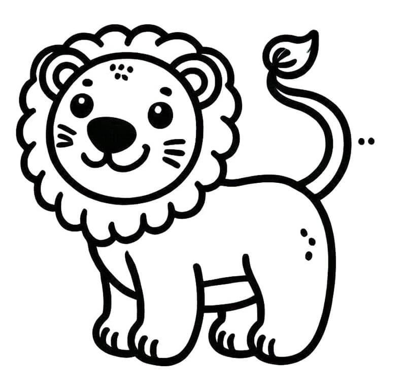 Rozkošná Lev omalovánka