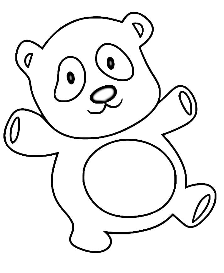 Rozkošná Panda omalovánka