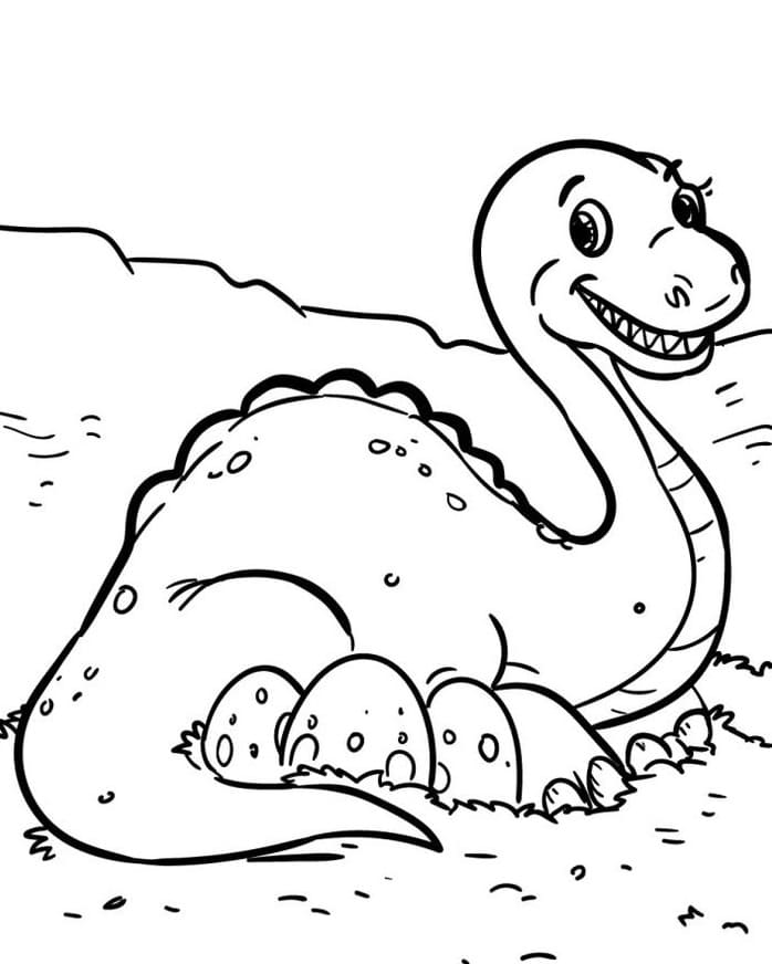 Rozkošný Dinosaurus omalovánka