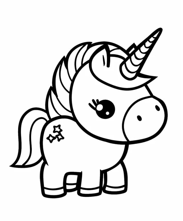 Rozkošný Jednorožec omalovánka