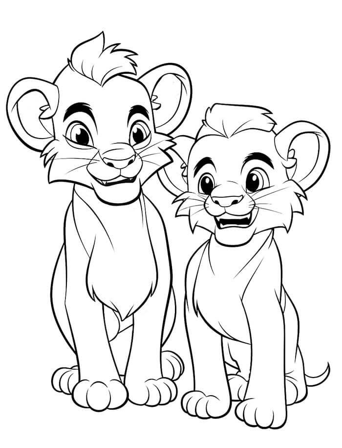 Rozkošný Lví Král omalovánka