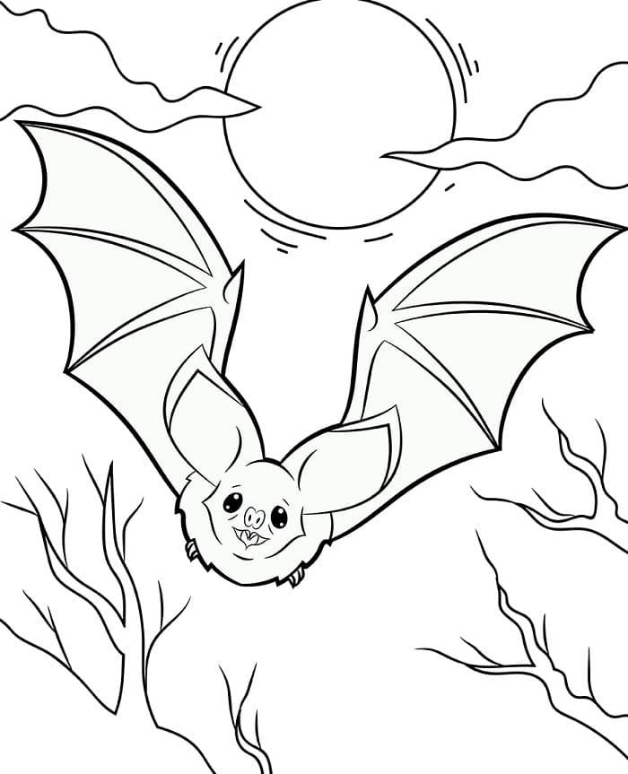 Rozkošný Netopýr omalovánka