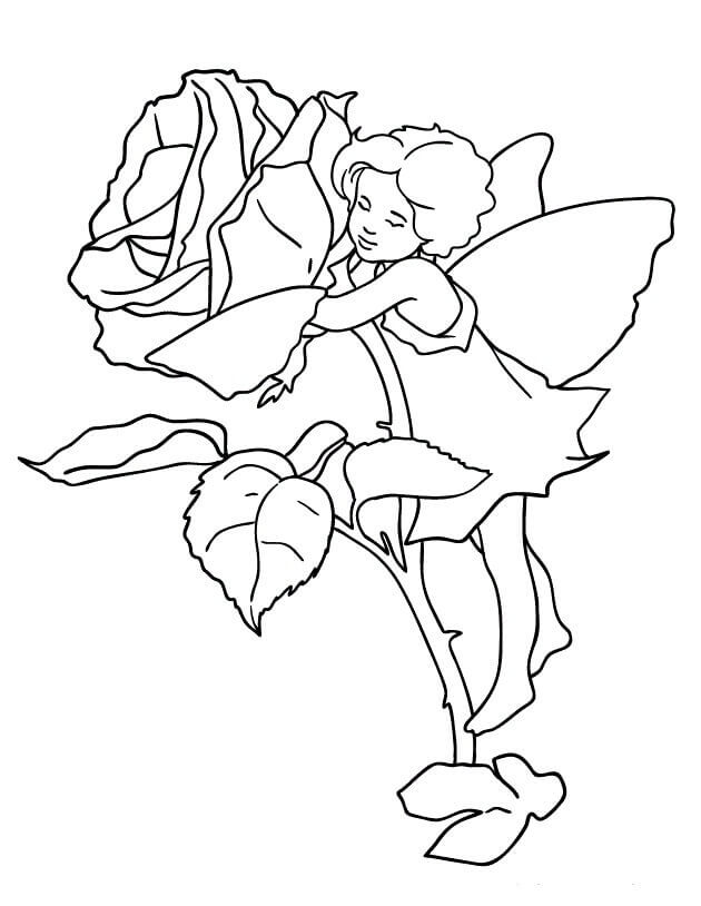 Roztomilá Jedna Víla omalovánka