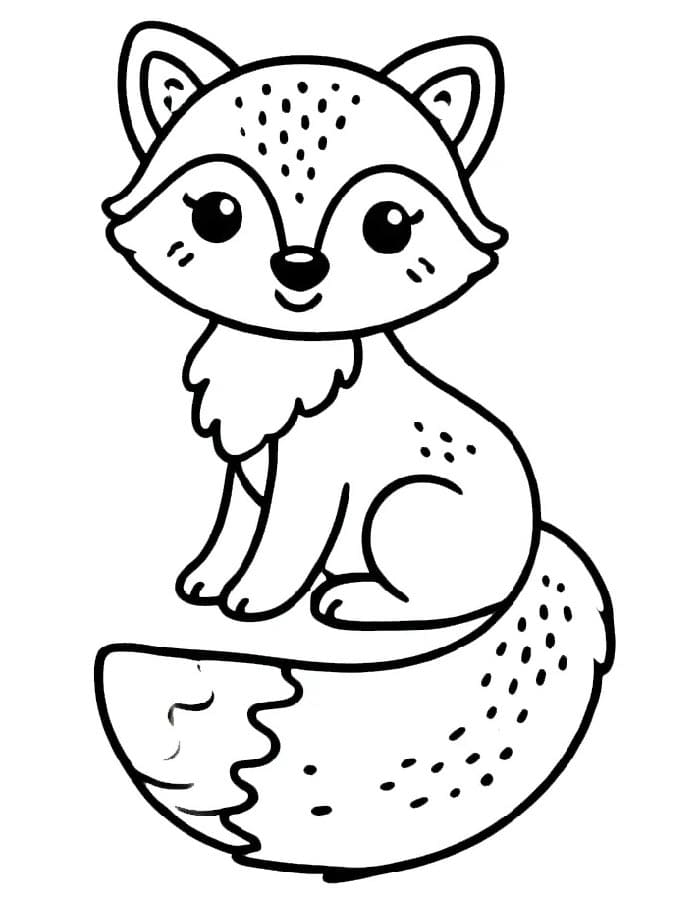 Roztomilá Liška omalovánka