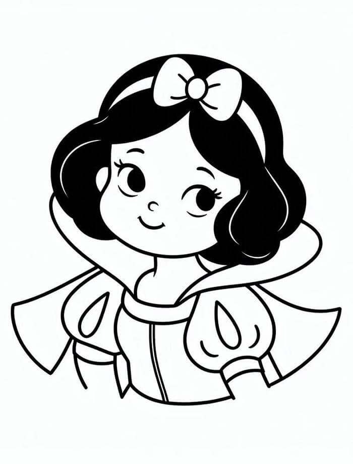 Roztomilá Sněhurka omalovánka