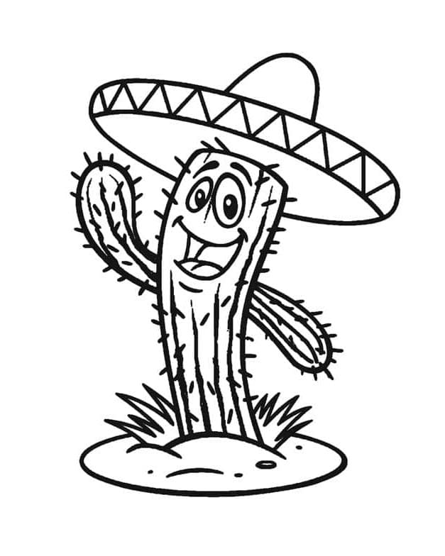 Roztomilý Kaktus omalovánka