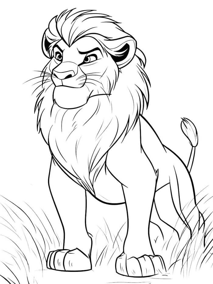 Roztomilý Lví Král omalovánka