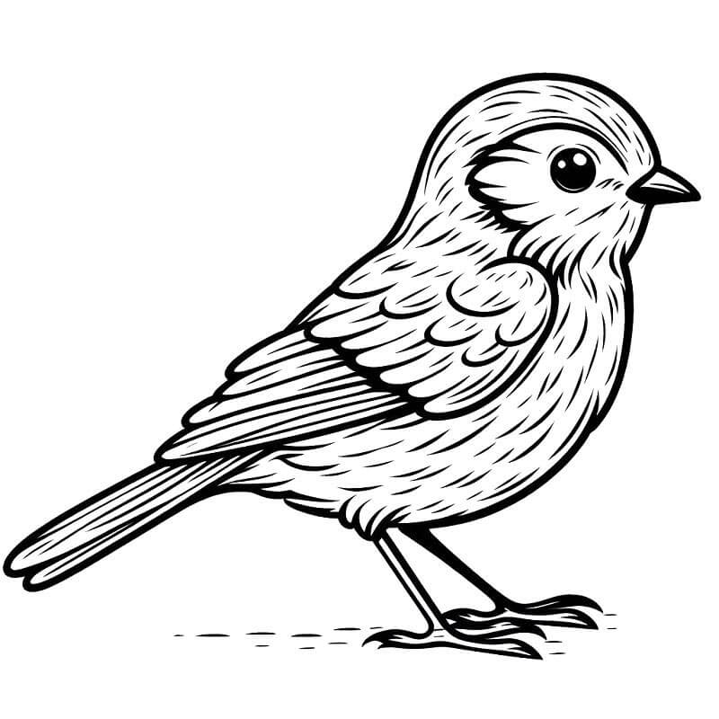 Roztomilý Pták omalovánka