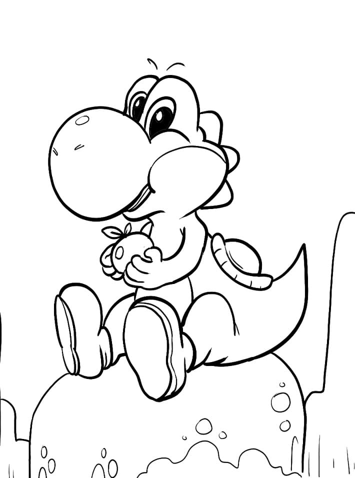 Roztomilý Yoshi omalovánka