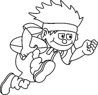 Rugby (3) omalovánka