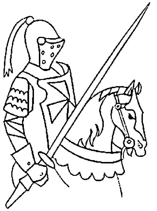 Rytíř Zdarma Tisknutelný omalovánka