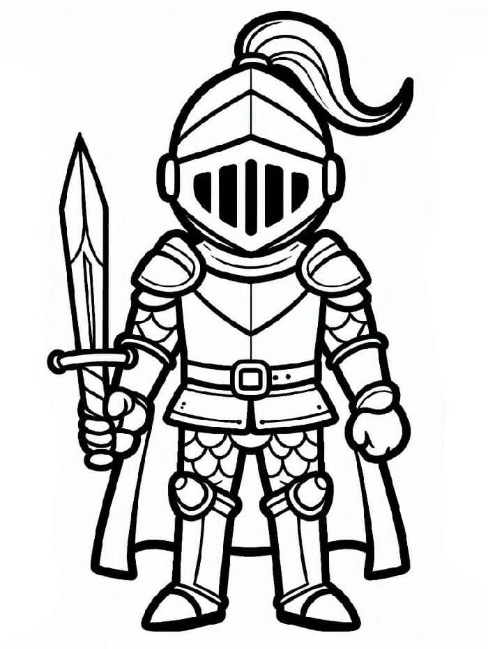 Rytíř Zdarma omalovánka