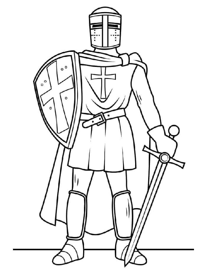 Rytíř pro 1leté Děti omalovánka