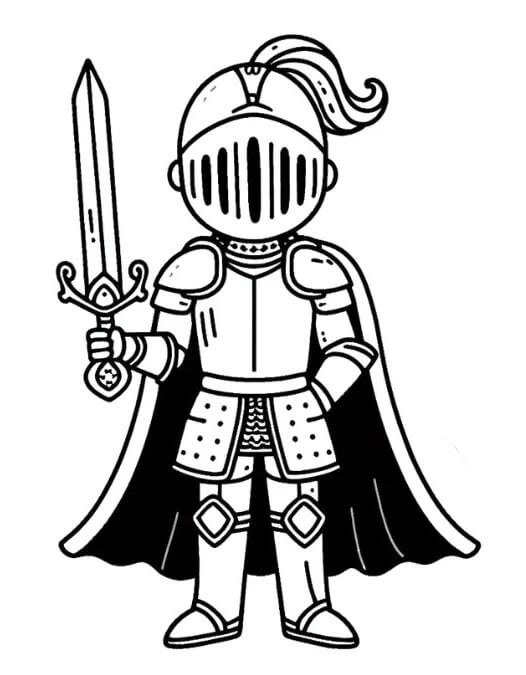 Rytíř pro Děti omalovánka