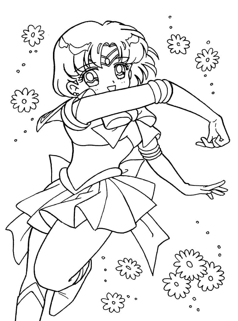 Sailor Moon pro 2leté Děti omalovánka